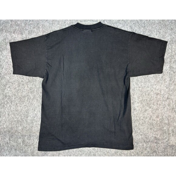 Vintage Jacques Moret Graphic T-Shirt Flowers Print One Size Black Single Stitch - Picture 4 of 8